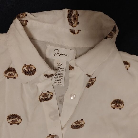 xxs Hedgehog print collared blouse - Picture 2 of 2